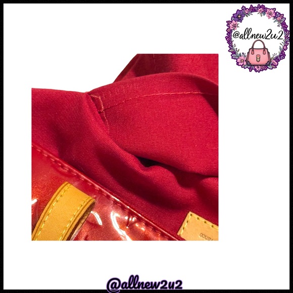 Louis Vuitton Monogram Vernis Bellevue PM (RED) Bag W / COA - Picture 10 of 16